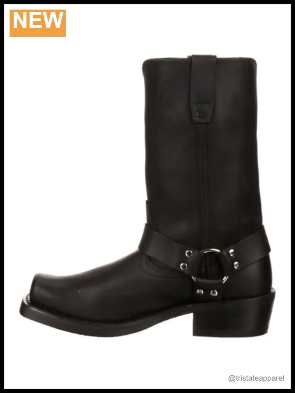 Women's Western Mid-Calf Boots Leather Harness Snoot Toe Goodyear Welt Pull-On